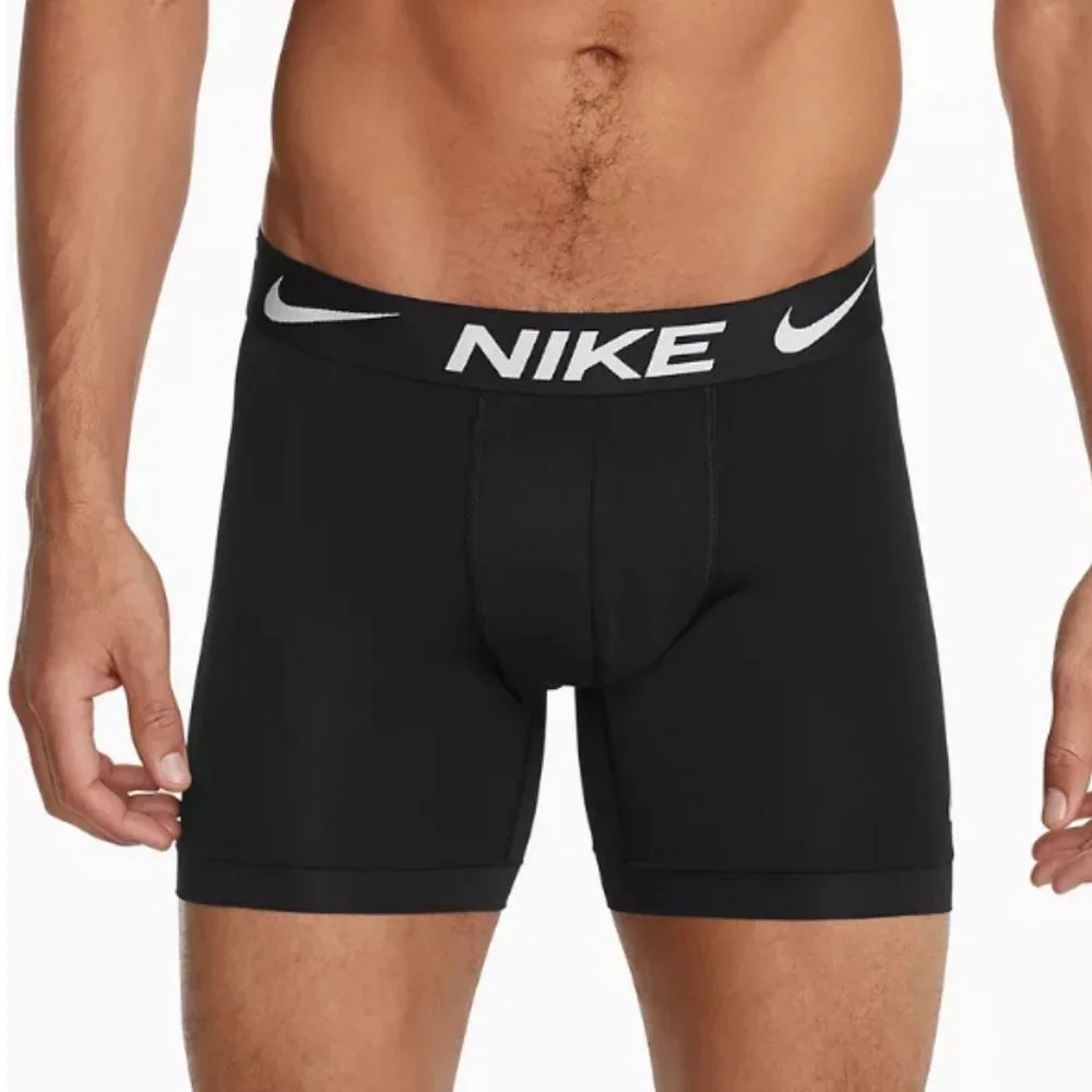 Nike 3 Pack Essential Microfiber Boxer Brief DRI-FIT Men's Large 36-38 Black New